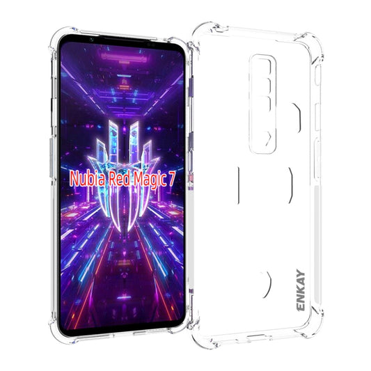 For ZTE Nubia Red Magic 7 ENKAY Clear TPU Shockproof Case