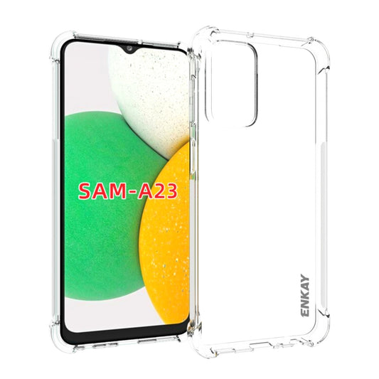 Pour l'étui antichoc transparent en TPU ENKAY pour Samsung Galaxy A23, Pour Samsung Galaxy A23