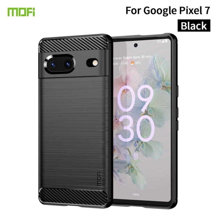 MOFI Gentleness Series Brushed Texture Carbon Fiber TPU Phone Case, For Google pixel 7 5G, For Google pixel 7 Pro 5G