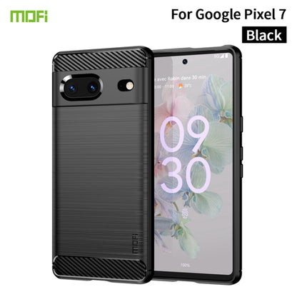 MOFI Gentleness Series Brushed Texture Carbon Fiber TPU Phone Case, For Google pixel 7 5G, For Google pixel 7 Pro 5G