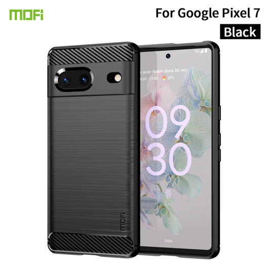 MOFI Gentleness Series Brushed Texture Carbon Fiber TPU Phone Case, For Google pixel 7 5G, For Google pixel 7 Pro 5G