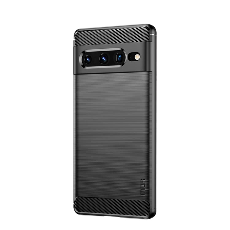 MOFI Gentleness Series Brushed Texture Carbon Fiber TPU Phone Case, For Google pixel 7 5G, For Google pixel 7 Pro 5G