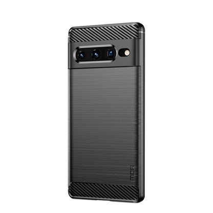 MOFI Gentleness Series Brushed Texture Carbon Fiber TPU Phone Case, For Google pixel 7 5G, For Google pixel 7 Pro 5G
