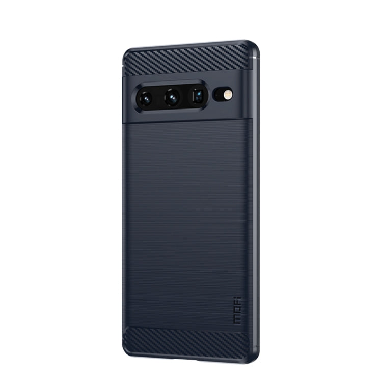 MOFI Gentleness Series Brushed Texture Carbon Fiber TPU Phone Case, For Google pixel 7 5G, For Google pixel 7 Pro 5G