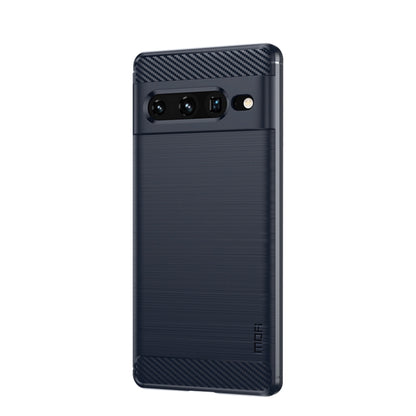 MOFI Gentleness Series Brushed Texture Carbon Fiber TPU Phone Case, For Google pixel 7 5G, For Google pixel 7 Pro 5G