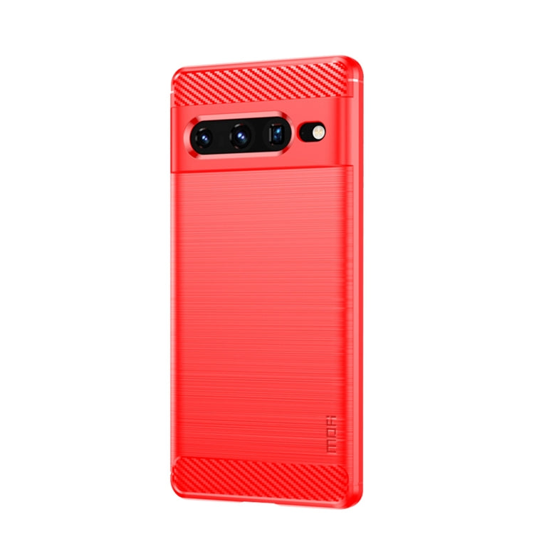 MOFI Gentleness Series Brushed Texture Carbon Fiber TPU Phone Case, For Google pixel 7 5G, For Google pixel 7 Pro 5G