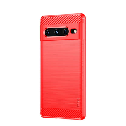 MOFI Gentleness Series Brushed Texture Carbon Fiber TPU Phone Case, For Google pixel 7 5G, For Google pixel 7 Pro 5G