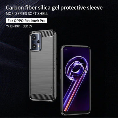 MOFI Gentleness Brushed Carbon Fiber Soft TPU Case, For OPPO Realme 9 Pro / Realme V25, For OPPO Realme 9 Pro+, For OPPO A36 / A76 / Realme 9i, For OPPO Realme C35, For OPPO Find X5