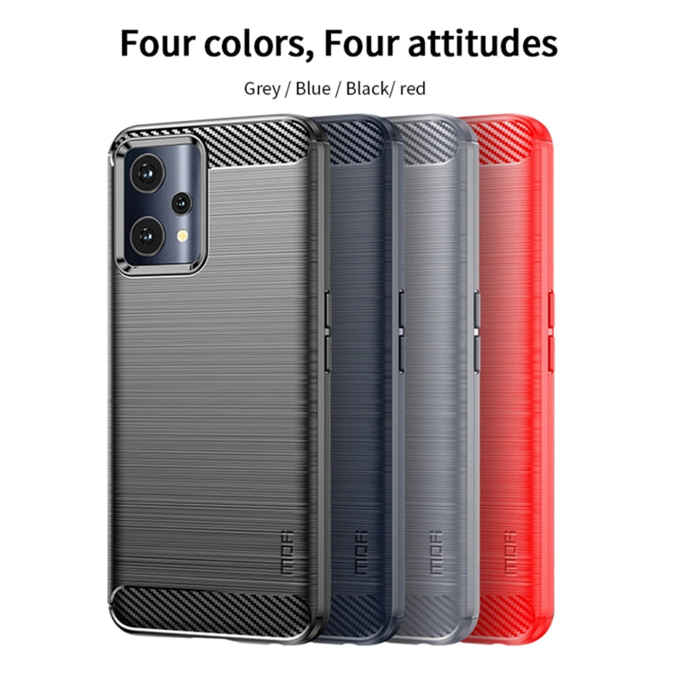 MOFI Gentleness Brushed Carbon Fiber Soft TPU Case, For OPPO Realme 9 Pro / Realme V25, For OPPO Realme 9 Pro+, For OPPO A36 / A76 / Realme 9i, For OPPO Realme C35, For OPPO Find X5