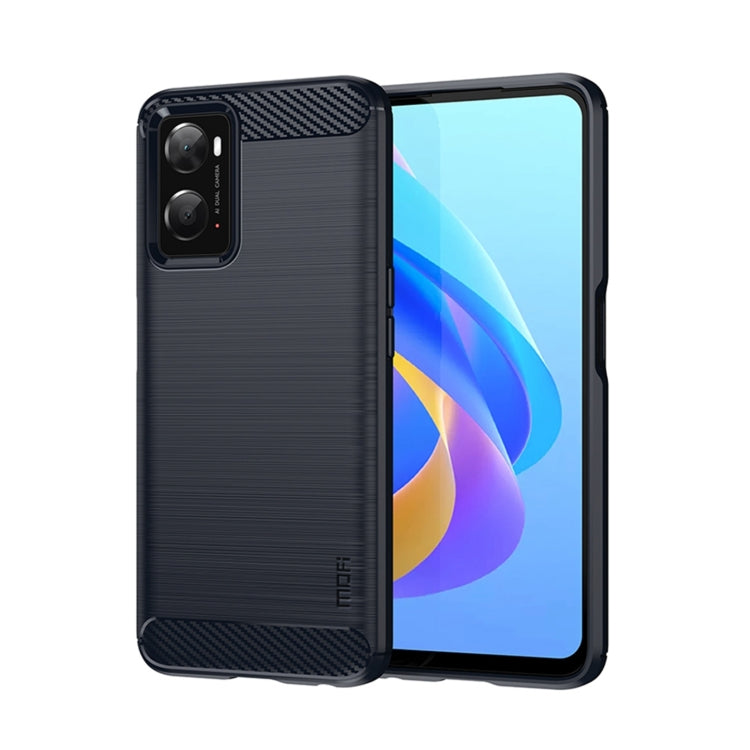 MOFI Gentleness Brushed Carbon Fiber Soft TPU Case, For OPPO Realme 9 Pro / Realme V25, For OPPO Realme 9 Pro+, For OPPO A36 / A76 / Realme 9i, For OPPO Realme C35, For OPPO Find X5