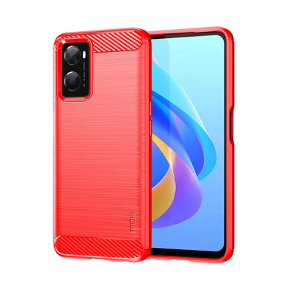 MOFI Gentleness Brushed Carbon Fiber Soft TPU Case, For OPPO Realme 9 Pro / Realme V25, For OPPO Realme 9 Pro+, For OPPO A36 / A76 / Realme 9i, For OPPO Realme C35, For OPPO Find X5