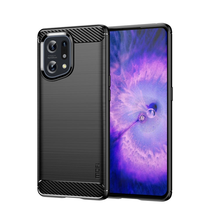 MOFI Gentleness Brushed Carbon Fiber Soft TPU Case, For OPPO Realme 9 Pro / Realme V25, For OPPO Realme 9 Pro+, For OPPO A36 / A76 / Realme 9i, For OPPO Realme C35, For OPPO Find X5