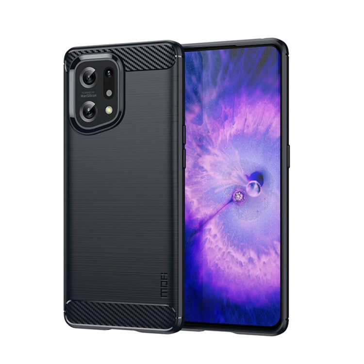 MOFI Gentleness Brushed Carbon Fiber Soft TPU Case, For OPPO Realme 9 Pro / Realme V25, For OPPO Realme 9 Pro+, For OPPO A36 / A76 / Realme 9i, For OPPO Realme C35, For OPPO Find X5