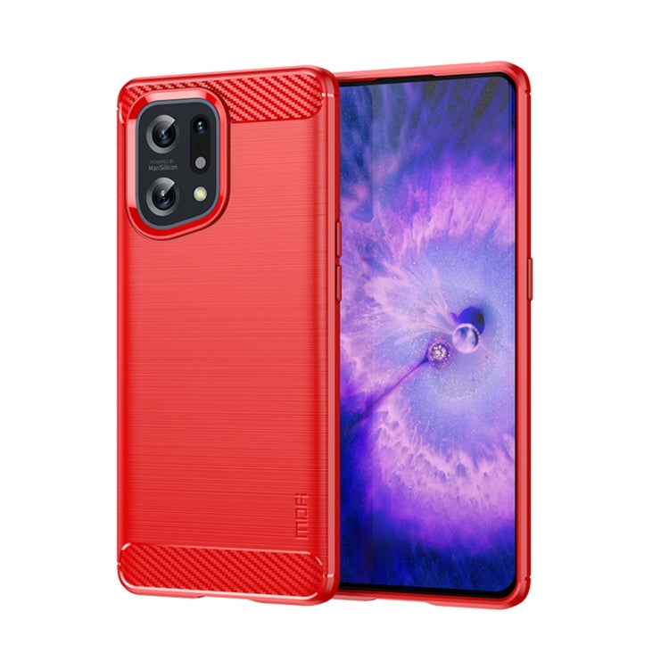 MOFI Gentleness Brushed Carbon Fiber Soft TPU Case, For OPPO Realme 9 Pro / Realme V25, For OPPO Realme 9 Pro+, For OPPO A36 / A76 / Realme 9i, For OPPO Realme C35, For OPPO Find X5