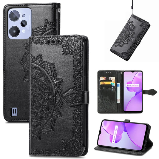 Mandala Flower Embossed Leather Phone Case, For OPPO Realme C31, For OPPO Realme GT2 Pro, For vivo Y55 5G