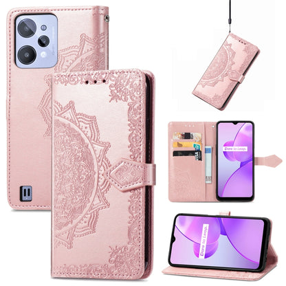 Mandala Flower Embossed Leather Phone Case, For OPPO Realme C31, For OPPO Realme GT2 Pro, For vivo Y55 5G