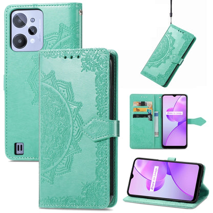 Mandala Flower Embossed Leather Phone Case, For OPPO Realme C31, For OPPO Realme GT2 Pro, For vivo Y55 5G