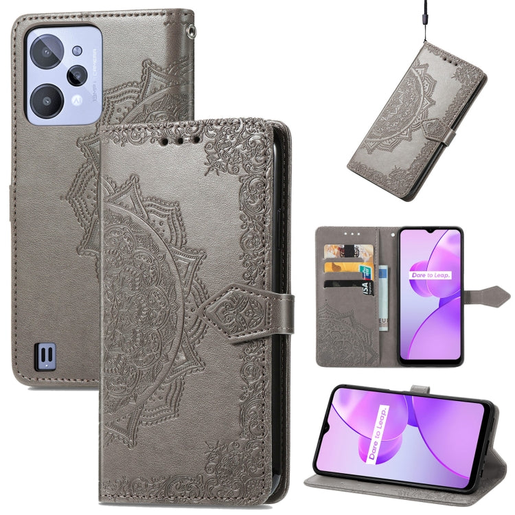 Mandala Flower Embossed Leather Phone Case, For OPPO Realme C31, For OPPO Realme GT2 Pro, For vivo Y55 5G
