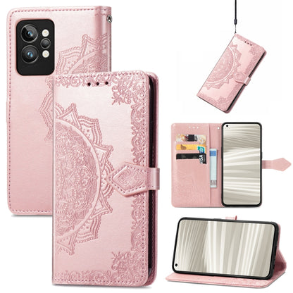 Mandala Flower Embossed Leather Phone Case, For OPPO Realme C31, For OPPO Realme GT2 Pro, For vivo Y55 5G