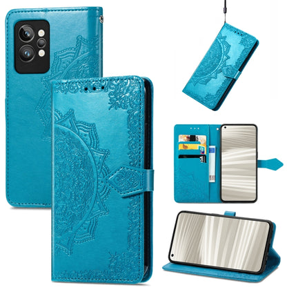 Mandala Flower Embossed Leather Phone Case, For OPPO Realme C31, For OPPO Realme GT2 Pro, For vivo Y55 5G