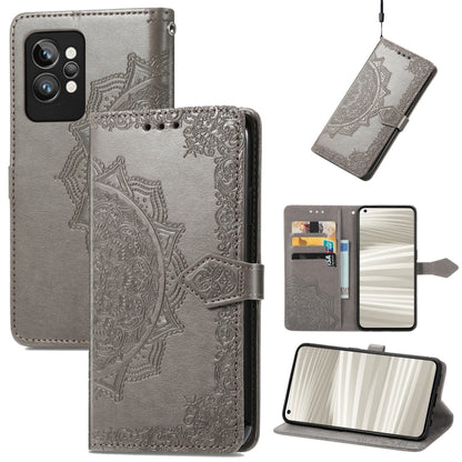 Mandala Flower Embossed Leather Phone Case, For OPPO Realme C31, For OPPO Realme GT2 Pro, For vivo Y55 5G