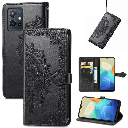 Mandala Flower Embossed Leather Phone Case, For OPPO Realme C31, For OPPO Realme GT2 Pro, For vivo Y55 5G