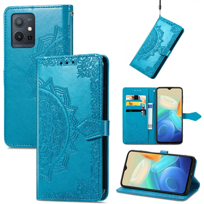 Mandala Flower Embossed Leather Phone Case, For OPPO Realme C31, For OPPO Realme GT2 Pro, For vivo Y55 5G