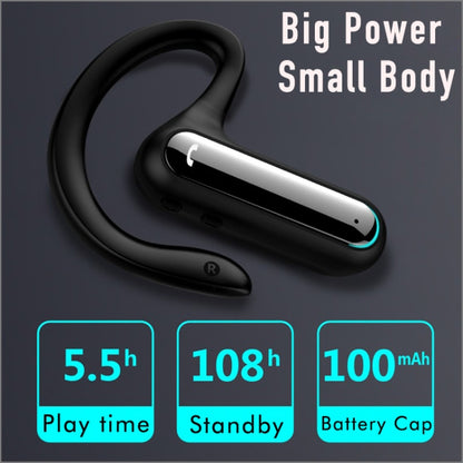 FW5 Non-in-Ear BT5.2 Wireless Sport Bone Conduction TWS Earphones Support Voice Assistant, FW5 Black