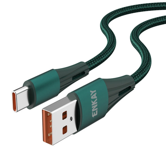 ENKAY 66W USB to USB-C / Type-C Full Protocol 6A Fast Charging Data Cable, 2m