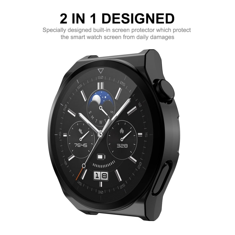 ENKAY Coque souple en TPU électroplaqué avec protection d'écran, pour Huawei Watch GT 3 Pro 46mm, pour Huawei Watch GT 3 Pro 43mm