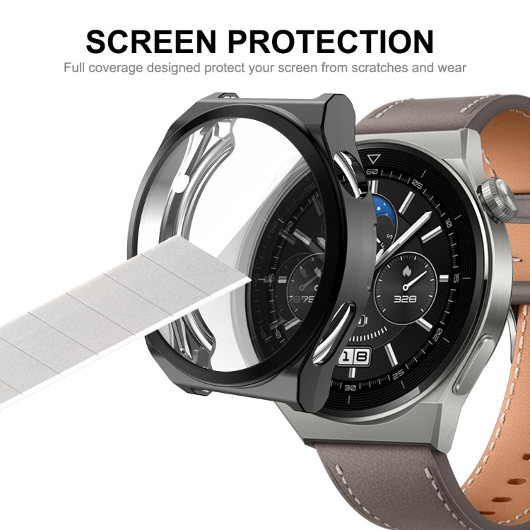 ENKAY Coque souple en TPU électroplaqué avec protection d'écran, pour Huawei Watch GT 3 Pro 46mm, pour Huawei Watch GT 3 Pro 43mm