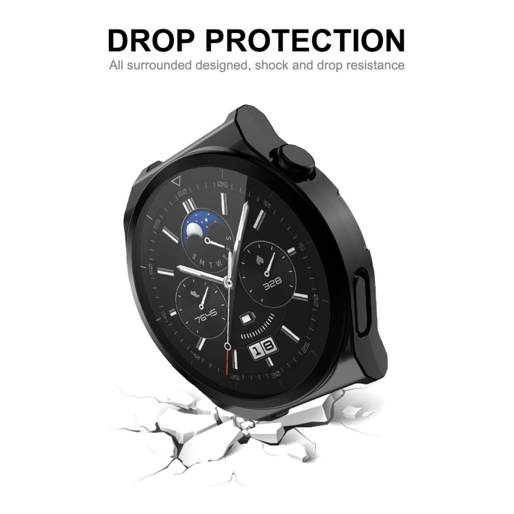 ENKAY Coque souple en TPU électroplaqué avec protection d'écran, pour Huawei Watch GT 3 Pro 46mm, pour Huawei Watch GT 3 Pro 43mm