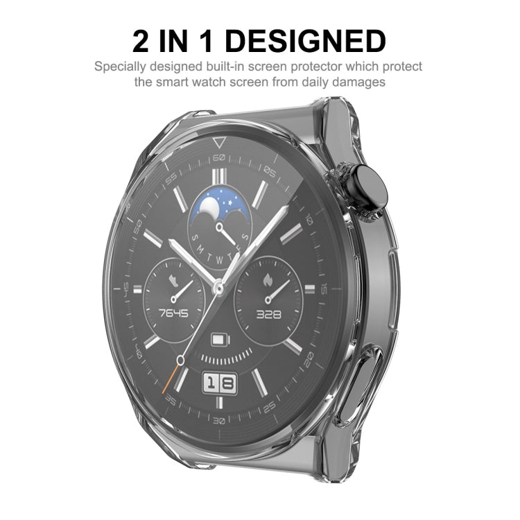 ENKAY Full Coverage Transparent Soft TPU Case with Screen Protection, For Huawei Watch GT 3 Pro 46mm
