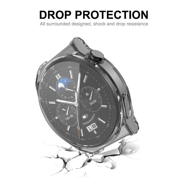 ENKAY Full Coverage Transparent Soft TPU Case with Screen Protection, For Huawei Watch GT 3 Pro 46mm