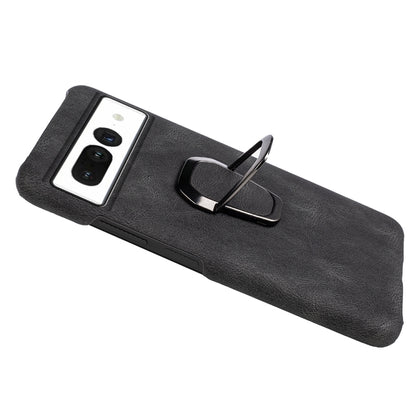 For Google Pixel 7 Ring Holder PU Phone Case, For Google Pixel 7