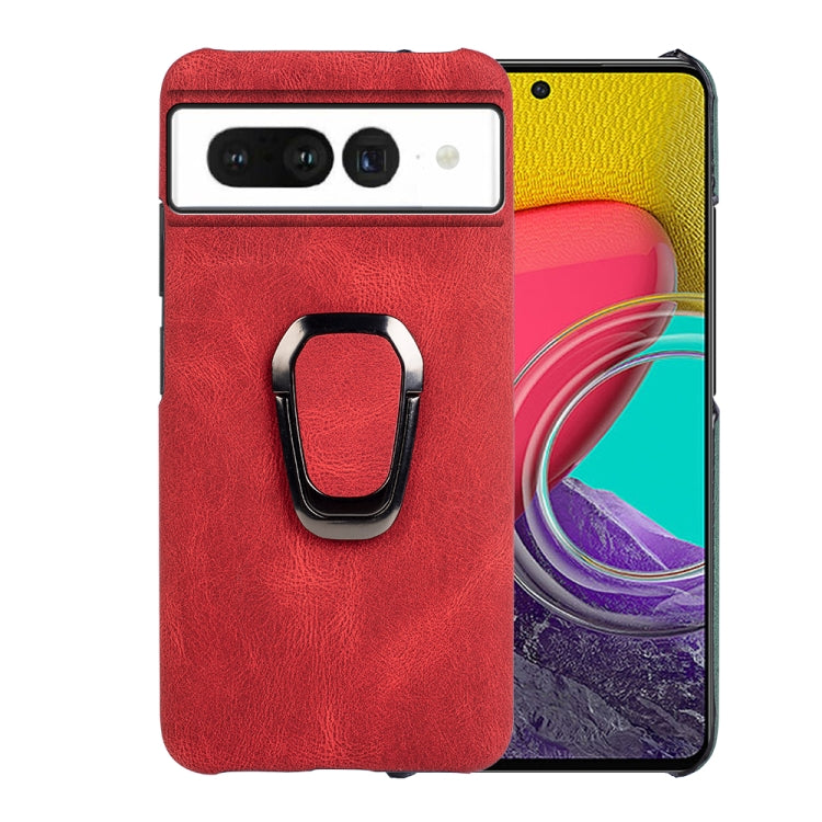 For Google Pixel 7 Ring Holder PU Phone Case, For Google Pixel 7