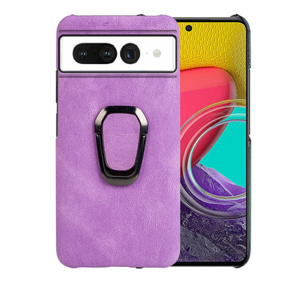 For Google Pixel 7 Ring Holder PU Phone Case, For Google Pixel 7