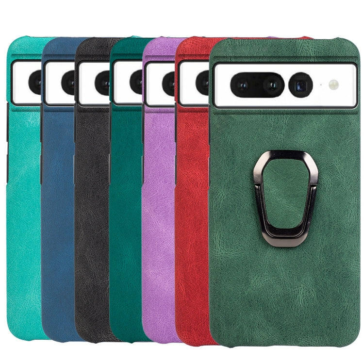 For Google Pixel 7 Ring Holder PU Phone Case, For Google Pixel 7