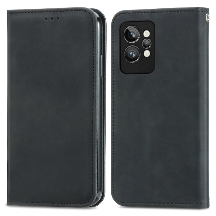 Retro Skin Feel Magnetic Leather Phone Case, For OPPO Realme GT2 Pro, For vivo Y55 5G