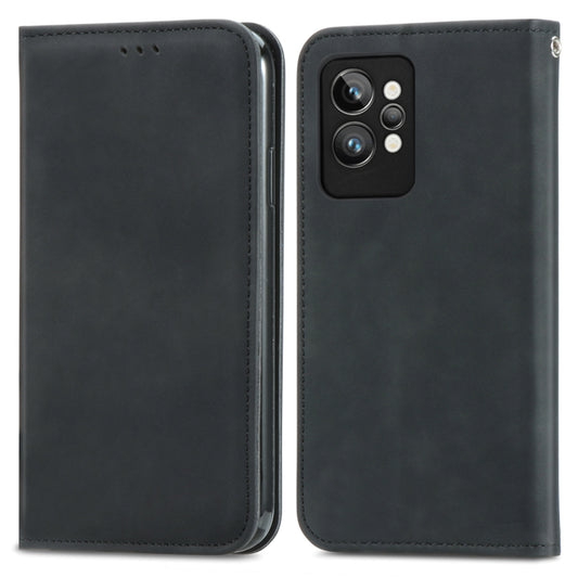 Retro Skin Feel Magnetic Leather Phone Case, For OPPO Realme GT2 Pro, For vivo Y55 5G