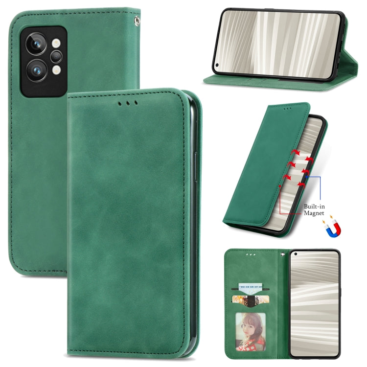 Retro Skin Feel Magnetic Leather Phone Case, For OPPO Realme GT2 Pro, For vivo Y55 5G