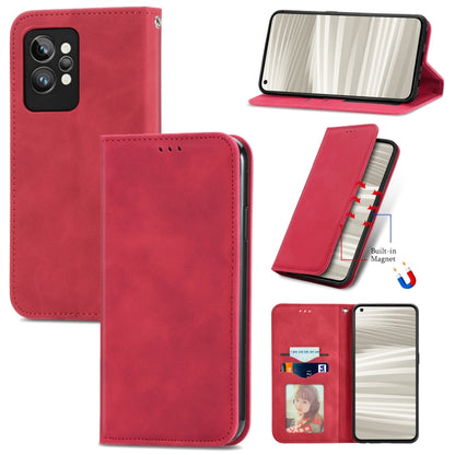 Retro Skin Feel Magnetic Leather Phone Case, For OPPO Realme GT2 Pro, For vivo Y55 5G