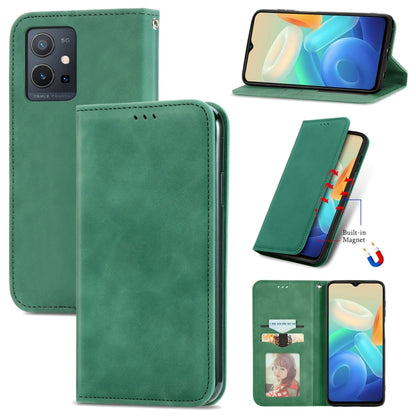 Retro Skin Feel Magnetic Leather Phone Case, For OPPO Realme GT2 Pro, For vivo Y55 5G