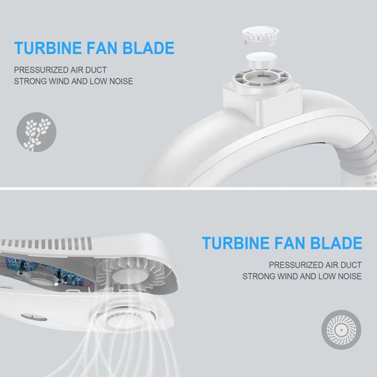 Ventilateur de cou suspendu Leafless Aromathérapie Refroidissement Mini ventilateur USB Portable, noir, blanc