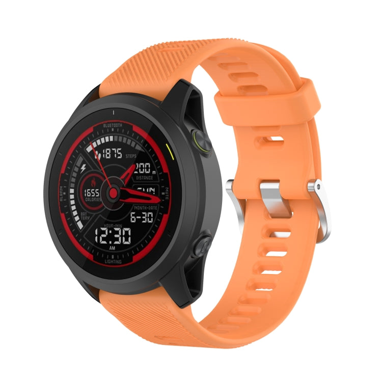 22mm Twill Solid Color Silicone Watch Band, For Garmin Forerunner 745