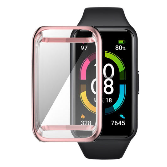 Pour Huawei Band 7/6 / Honor Band 6 Étui en TPU souple électroplaqué à couverture complète avec protection d'écran ENKAY Hat-Prince