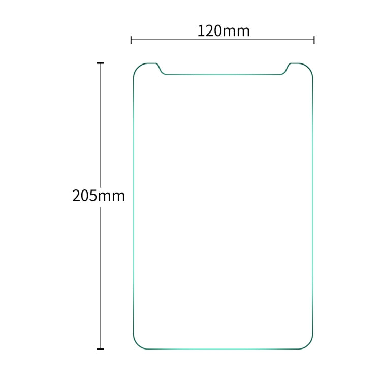 ENKAY 205 x 120mm Universal 8.0 inch 0.3mm Explosion-proof Tempered Glass Film, 8.0 inch (1 PC), 8.0 inch (2 PCS