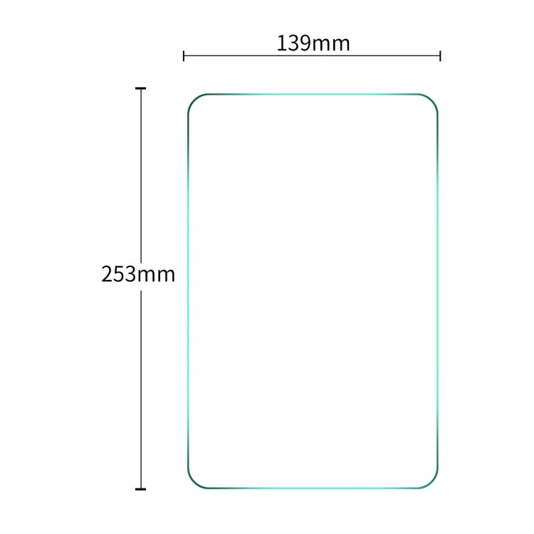 ENKAY 253 x 139mm Universal 10 inch 0.3mm Explosion-proof Tempered Glass Film, 10 inch (1 PC), 10 inch (2 PCS)