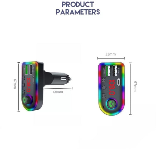 Chargeur de voiture universel double USB F12 avec émetteur FM et lecteur MP3 de voiture Bluetooth, F12