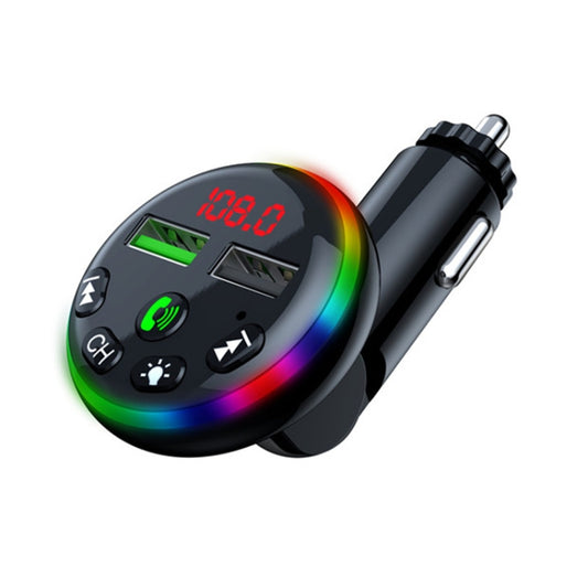 Chargeur de Smartphone de Voiture F13 Appel Mains Libres Bluetooth 5.0 - Lecteur MP3 Émetteur FM Sans Fil pour Voiture, F13